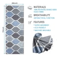 thumbnail image 2 of Blue Geometric Quatrefoil Pattern Hot Yoga Mat Towel Non Slip for Hot Yoga - Quick-Drying Yoga Mat Cover with 4 Corner Pockets with Travel Bag - Hot Yoga Towel Non Slip 70"x26", 2 of 6