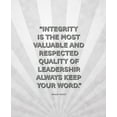 thumbnail image 2 of ArtsyQuotes 26x31 White Modern Wood Framed Museum Art Print Titled - Brian Tracy Quote: Integrity, 2 of 4