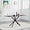 All Black, variant on 47" Glass Dining Table, Modern Kitchen Dining with Tempered Glass Tabletop and X-Shape Metal Pedestal, Clear Glass Kitchen Dining Room Table for 4