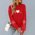 thumbnail image 5 of FAWUUDO Valentines Sweatshirt Women: Love Heart Graphic Hoodie Long Sleeve Shirt Lovers Gift Pullover Top, 5 of 7