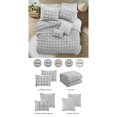 thumbnail image 4 of Grace Living Ensemble de Couette en Polyester Mendel - Design Carré Ruché, de Style Élégant, 4 of 7