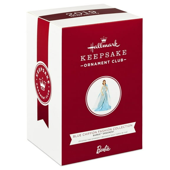 Hallmark Keepsake 2019 Blue Chiffon Barbie KOC Member Christmas Ornament New Box