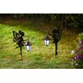 thumbnail image 2 of Luz solar de metal con forma de hada para decoración de exteriores, estaca de metal para jardín, césped, patio o jardín, paquete de 2, 2 of 8