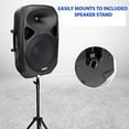 thumbnail image 6 of LyxPro SPA15 15" Portable PA Speaker System With Metal Tripod Stand Combo Kit Power Active Power Amplifier Equalizer Bluetooth SD Slot USB MP3 XLR 1/4" 1/8" 3.5mm Inputs Remote Control Carry Handles, 6 of 6