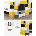 thumbnail image 3 of Yellow Grey Black Geometric Wrap Around Bed Skirts for California King Bed 16" Drop,Bed Skirt with Adjustable Elastic Belt Dust Ruffle Bed Valance for Bedroom Modern Abstract Art Bed Frame Cover, 3 of 7