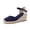 Navy, variant on Elche Closed Toe Wedge Sandals for Women, Platform Espadrilles Heels With Adjustable Buckle