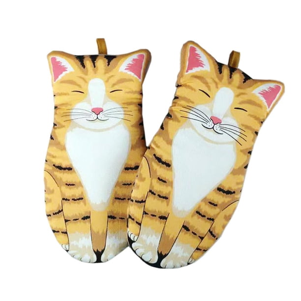Manoplas de horno con forma de pata de gato para cocinar en el horno Tamaño: 31 x 15 cm/12,2 x 5,9 pulgadas Peso: 160 g B