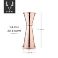 thumbnail image 4 of Viski Japanese Style Double Jigger, Home Bar Gifts, 1oz and 2oz Rose Copper, 4 of 10