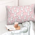 thumbnail image 5 of Kdxio Cotton Pillow Cases 14"x20" Pillowcases,Soft and Breathable Bedroom Pillow Cases-Cute Rabbit, 5 of 8