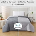 thumbnail image 3 of Mainstays Reversible Microfiber Comforter, Grey, Twin-XL, 3 of 9