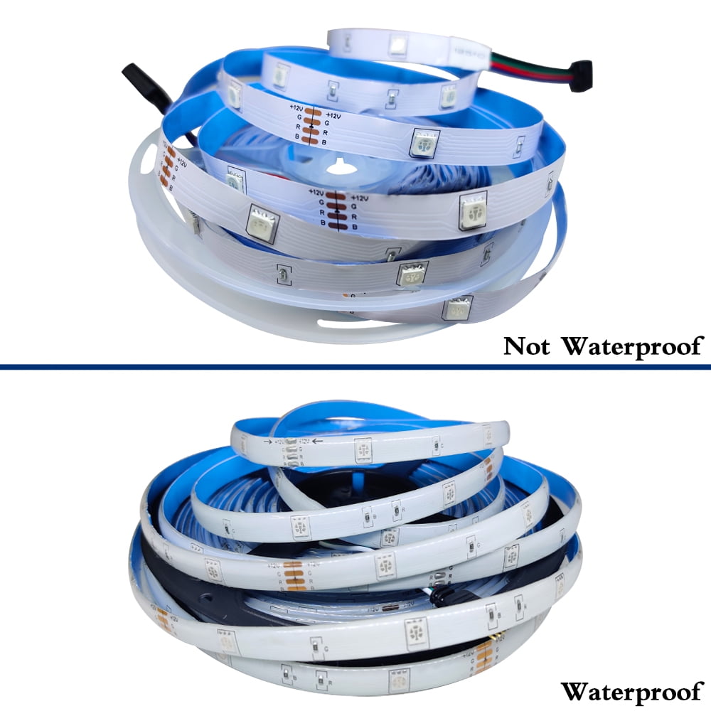 AlexTong LED Light Strip 3528LED Tape Lights, 32.8ft RGB Color Changing Led Light Strips with Remote for Room Home Decoration Flexible Strip Lights for Bedroom, Desk, Home Decoration, Party