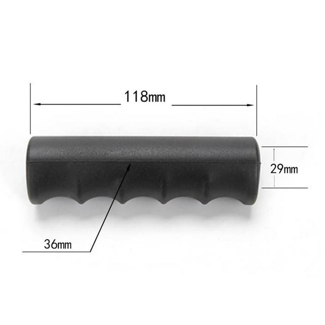2 Pcs Poignées en Caoutchouc pour Brouette, Tubes Ronds Poignées de Remplacement Noires 118 x 29 mm