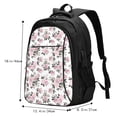 thumbnail image 5 of Fuzoiu Rose Flowers Print USB Backpack with Charging Port,Laptop Backpack,Business Travel Durable Laptops Backpack, for School, Work, Travel & Outdoor Activities, 5 of 7