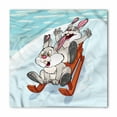 thumbnail image 1 of Bunny Bandana, Winter Wooden Sled Cartoon, Unisex Head and Neck Tie, by Ambesonne, 1 of 2