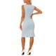 thumbnail image 3 of INSPIRE CHIC Vestido Elegante Sin Mangas de Tweed con Cuello Barco para Mujeres Azul M, 3 of 6