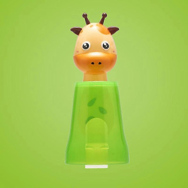 KAIYANG Taza para cepillo de dientes con forma de jirafa y soporte para cepillo de dientes Taza para baño con dibujos de animales para niños (estilo 1) estilo 1