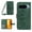 Green, variant on For Google Pixel 10 / Pixel 10 Pro 6.3" Sunflower Embossed Strong Magnetic Attachment/Closure, Card Slots/Pocket, PU Leather Flip Wallet Case With Adjustable Shoulder Strap,Yellow