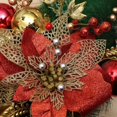 thumbnail image 5 of 400/50 piezas de mini bayas artificiales, bayas rojas falsas, estambres de cereza para Navidad, adorno de corona floral, decoración para el hogar, fiesta de Año Nuevo, 5 of 5