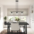 thumbnail image 5 of Livex Lighting Montgomery 3-Light Transitional Metal Linear Chandelier in Black, 5 of 12
