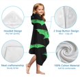 thumbnail image 7 of Black Halloween Bats with Green Hooded Bath Towel，50"x30" for Ages 3 To 12 Kids, Quick Dry Lightweight Soft Microfiber Hood Beach Towel Cover Up for Kids, 7 of 7