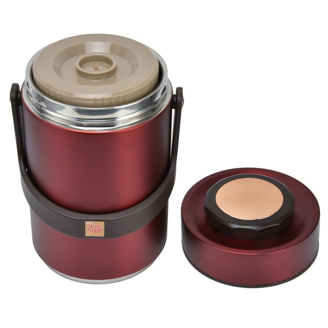Insulated Food Food Jar, Vacuum Lunch Box Free For Work For Adult For Travel Red,Gold
