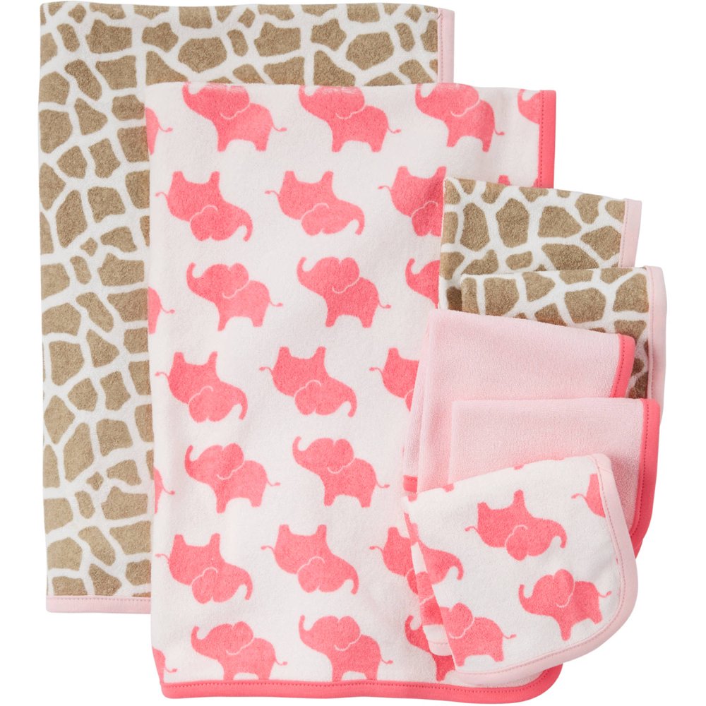 Child Of Mine Made By Carter's Newborn Baby Girl Washcloth And Towel