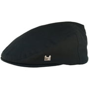 Headchange Made in USA 100% Cotton Summer Ivy Scally Cap (Black / Large)