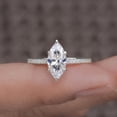 thumbnail image 5 of Cora Jewellery 2CT Marquise Moissanite Engagemet Ring For Women, 18K White Gold, 10 US, 5 of 8