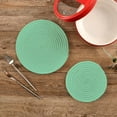 thumbnail image 2 of Solid Color 2 Pack Pot Holders Trivets, Heat Resistant Hot Pads for Kitchen Table Decoration Trivets for Hot Dishes/Pot/Bowl/Teapot/Kitchen Hot Pads Trivets, 7" + 9.45", 2 of 7