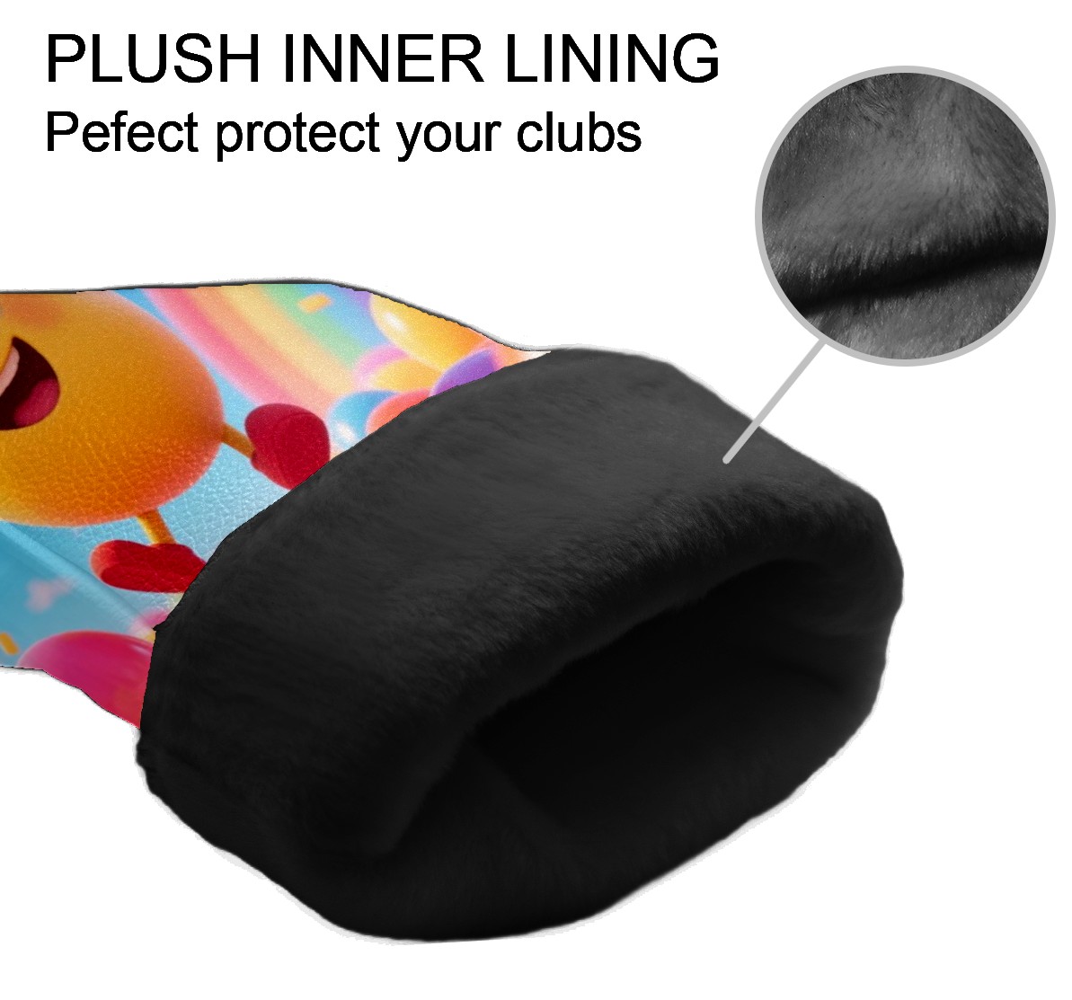 Golf Club Covers, Easter Egg Premium PU Leather Driver Hybrid Putter Head Covers with Velvet Lining, Waterproof Golf Gifts for Men Women