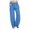 Blue*linen pants women drawstring, variant on Brnmxoke Women Pants Trendy Cotton Linen Wide Leg Pants for Women High Waist Solid Color Summer Work Smocked Pants