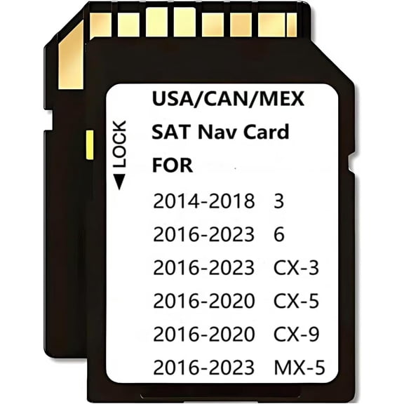 Latest Updated Navigation SD Card Compatible with CX3(2014-2023), CX5(2015-2023), CX9(2015-2023), MX5(2014-2023), 3(2014-2018), 6 (2015-2023)