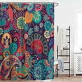 thumbnail image 2 of Matsuzay Cortina de tela de poliéster impermeable con estampado bohemio, cortinas de ducha para baño, cortina antibacteriana decorativa para Juegos de accesorios de baño No.06, 2 of 4
