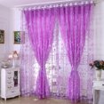 thumbnail image 4 of Opolski Accrocheur Rideau de Tulle Double Couche Polyester Fleur Imprimé Rideau Transparent Drapé pour Salon, 4 of 9