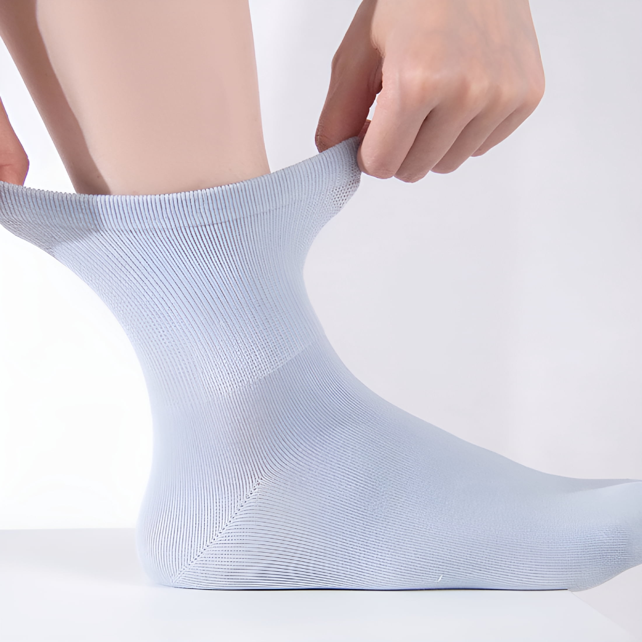TELOLY Women'S Cool Comfort Ankle Socks, White Socks Women, White 10 Pair Value Pack, Clothing Size 8-12