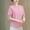 Pink, variant on QUNYINEY Crew Neck Summer Button Down Shirts for Women 2025 Short Sleeve Casual Solid Tops Cotton Linen Loose Womens Blouses