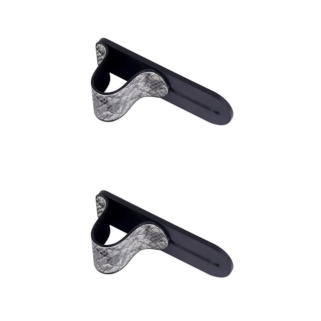 Sidaley Correa para la yema del dedo Muñequera Soporte para teléfono móvil Anillo adhesivo Organizador de auriculares con cable Pegar Hebilla Soporte gris 2piezas