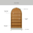 thumbnail image 6 of Better Homes & Gardens Juliet Open Arch Bookcase, White and Light Honey, 6 of 17