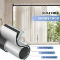 thumbnail image 4 of Black Shower Curtain Rod 34-66 Inches(2.8-5.5ft) Never Rust Adjustable Shower Rod Spring Tension Non Slip No Drilling Shower Rods for Bathroom Garland Window, 4 of 9