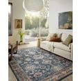 thumbnail image 2 of Machine Washable Runner Rug 2x8, Loloi Anniston Denim / Sunset (2'6" x 7'6"), 2 of 5