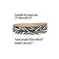 thumbnail image 3 of INSPIRE CHIC Women's Skinny Waist Belts Single Pin Buckle Cute Animal Printed Pants Dress Thin Faux Leather Belt Fit waist 77-94cm/30-37" White, 3 of 4