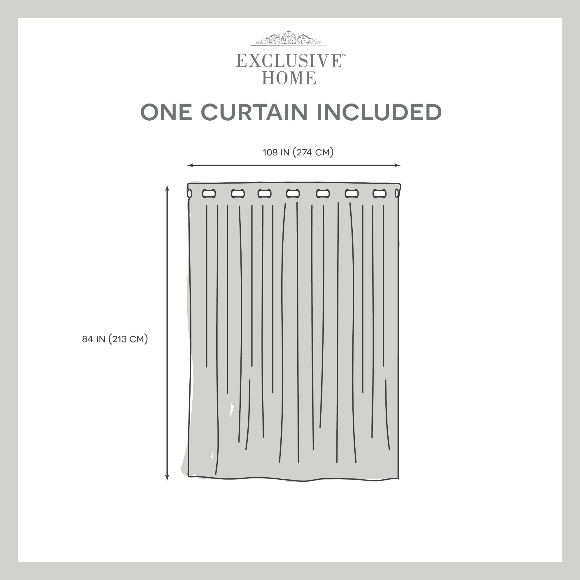 Exclusive Home Ironwork Sateen Woven Room Darkening Blackout Grommet Top Patio Curtain Panel, 108"x84", Teal