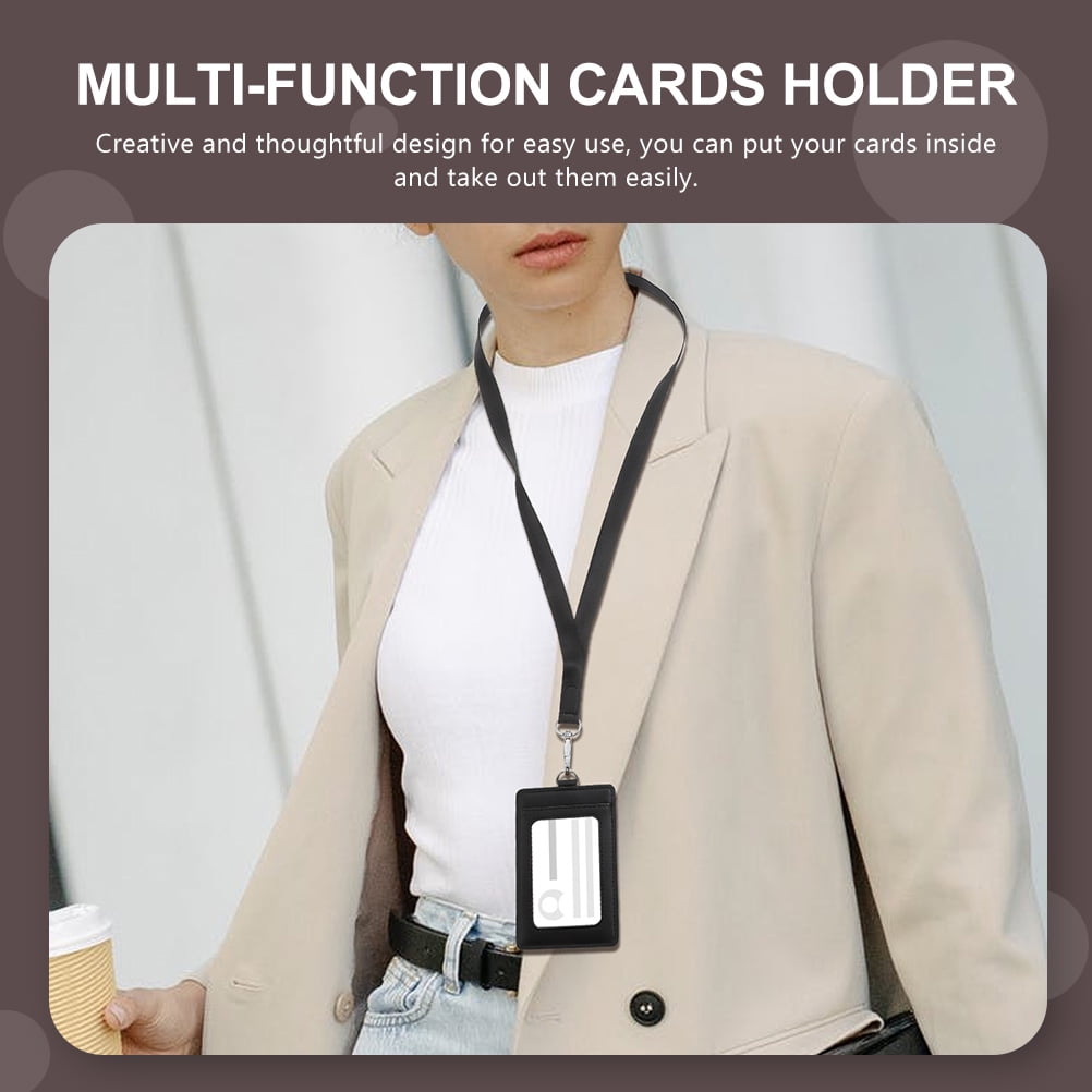 unbranded  2 Pcs Beaded Lanyard ID Card Holder Portable Easy to Use