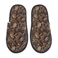 thumbnail image 1 of Fotbe Brown Camouflage Skull Pantuflas Peludas para Mujer con Estampado, Zapatillas de Peluche, Zapatos de Invierno para Casa, Uso Interior y Exterior-Large, 1 of 8