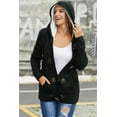 thumbnail image 3 of Fur Hood Horn Button Sweater Cardigan, 3 of 4