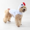 thumbnail image 4 of White Chicken Pet Costume, Soft Hen Hooded Outfit for Small Dogs Cats Thanksgiving Halloween Party Cosplay Clothes, 4 of 9