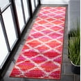 thumbnail image 2 of SAFAVIEH Montage Peyton Geometric Indoor/Outdoor Runner Rug, Fuchsia/Ivory, 2'3" x 8', 2 of 8