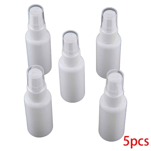 5pcs 30ml Travel Empty Spray Bottle Plastic Solid White Plastic Refillable Cosmetic Spray Bottle