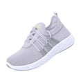 thumbnail image 2 of HTHLVMD Lightweight Mesh Sneakers, Comfortable Walking Shoes, Comfortable Tennis Running Shoes for Women Lightweight and Slip On Sneakers Casual Women's Walking Shoes, Gray 8.5, 2 of 5