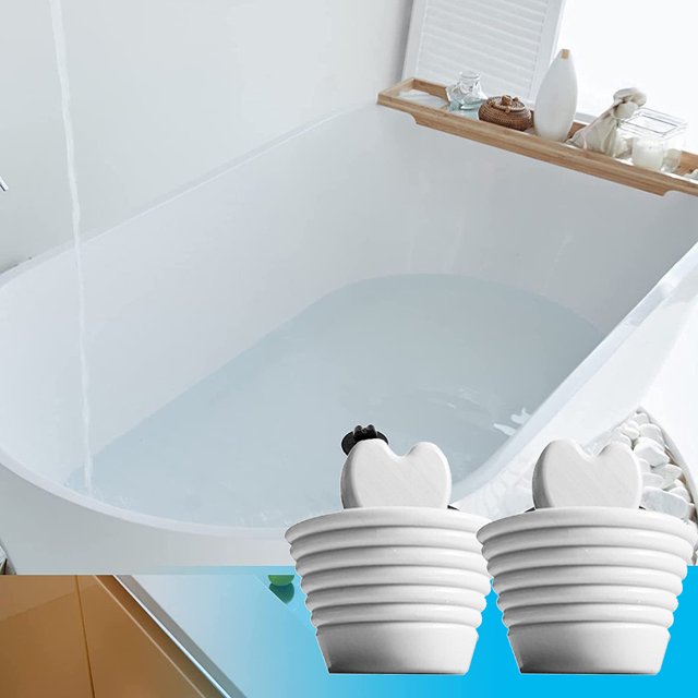 Tapón de goma para baño tapones de drenaje para bañera recambio Ehuebsd Universal blanco negro